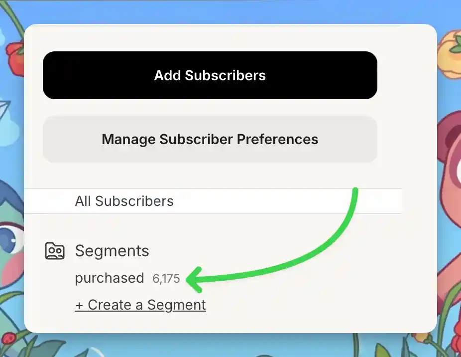 Exporting segments from ConvertKit