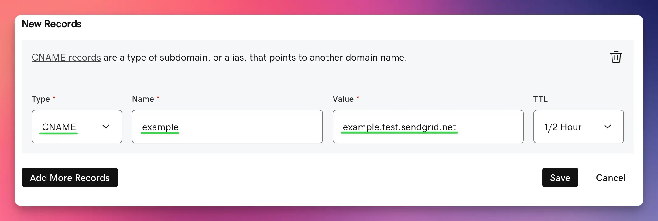 Adding a CNAME record in GoDaddy