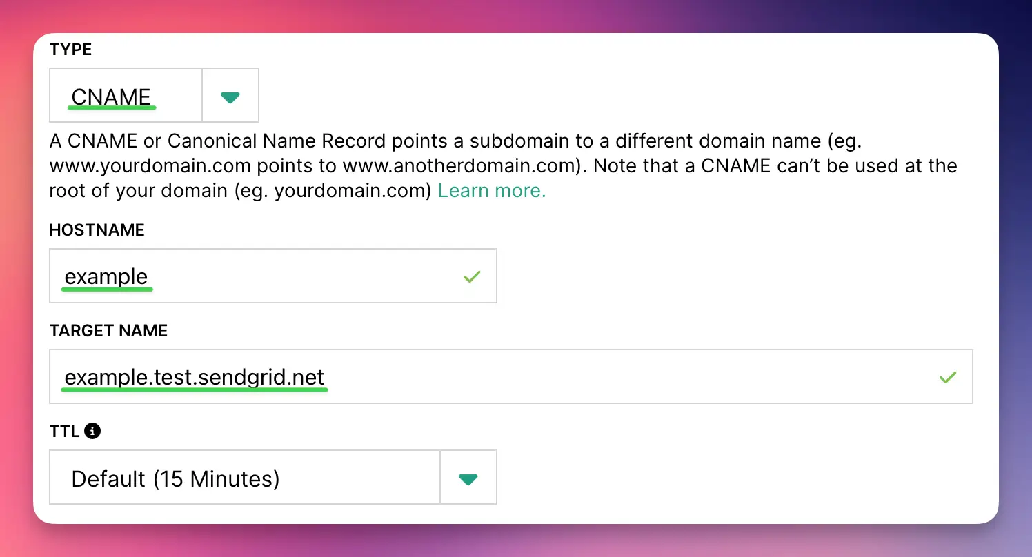 Adding Hover CNAME records