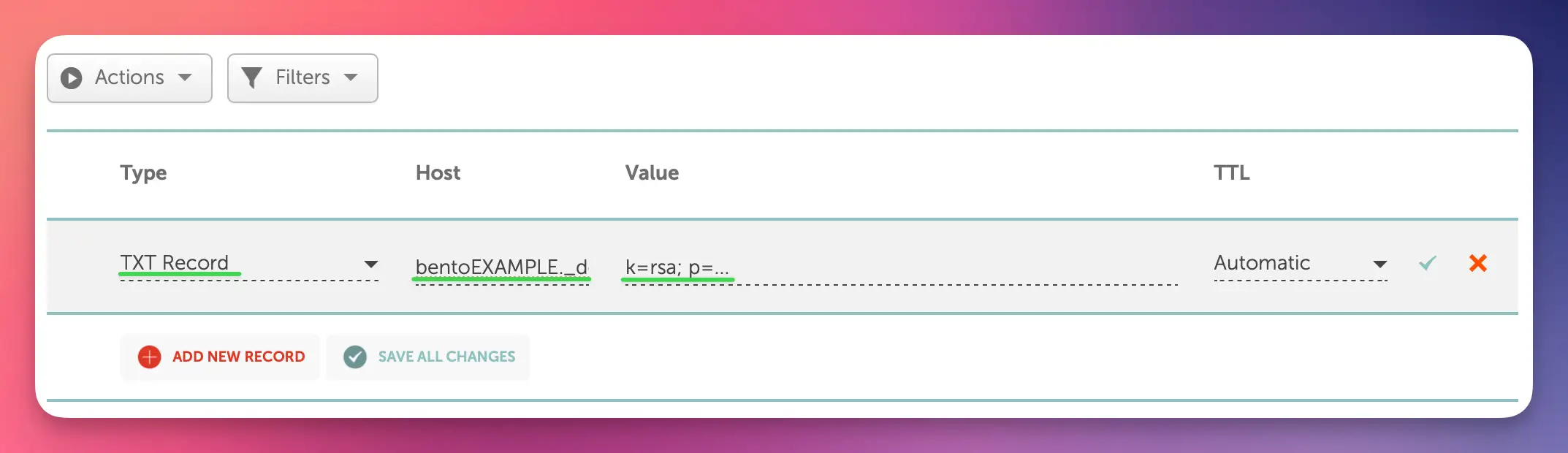 Adding Namecheap TXT records